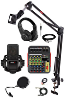 Lastvoice Rec Paket-3 MX-2020 Mikrofon Phantomlu Mikser Kulaklık Stand Filtre Stüdyo Kayıt Paketi