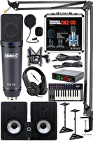 Midex Private Paket-7 Stüdyo Ekipmanları Seti (Monitör-Mikrofon-Ses Kartı-Kulaklık ve Midi Klavye)