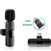 Daytona K9-D Lightning Wireless Dönüştürücülü Tak Çalıştır Android Telefon Tablet iPad Tekli Yaka Mikrofonu