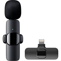 Daytona K9 Lightning Wireless Ergonomik Tak Çalıştır Telefon Tablet iPad Yaka Mikrofonu
