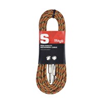 Stagg Enstrüman Kablosu Örgü Sargılı 3Metre Turuncu SGC3VT OR