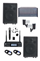 Lastvoice Elit Plus Paket-2 Profesyonel Ses Sistemi Mikser Amfi Hoparlör Mikrofon