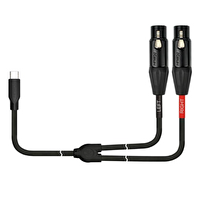 Kirlin UYC-391XE-BK-3M TYPE C - 2x XLR F Type-C Dönüştürücü