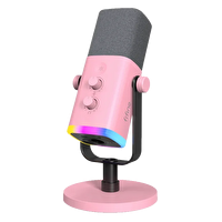 Fifine AM8 XLR USB RGB Dinamik Pembe Yayıncı Mikrofonu