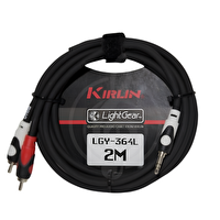 Kirlin LGY-364L Lighgear Y-Cable 2 Metre 3.5 MM TRS - 2 X RCA Ses Kablosu