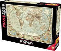 Anatolian 2000 Parça Dünya Haritası Puzzle 3935