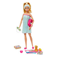 Barbie Wellness Barbienin Spa Günü Bebekleri Sarı Saçlı GKH73-GJG55
