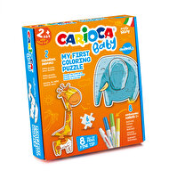 Carioca Boyanabilir Bebek Yapboz - Hayvanlar (2 Adet 3 Parçalı Yapboz + 8 Adet Bebek Keçeli Kalem) 43079