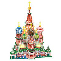 Cubic Fun 3D 224 Parça St. Basil"s Katadrali - Rusya (Led Işıklı) Puzzle CUB/L519H
