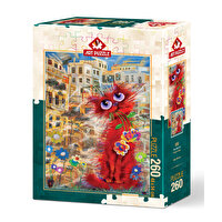 Art Puzzle 260 Parça Kırmızı Kedi Puzzle 4582
