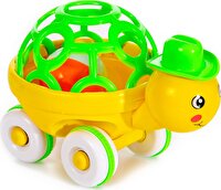 Can-Em Oyuncak Displayde Sevimli Sarı-Yeşil Kaplumbağa Çıngırak