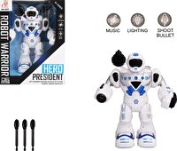 ToyseToys Hareketli Işıklı Sesli Ok Atan Oyuncak President Robot 827
