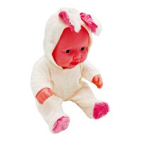 Global Toys Sevimli Beyaz Sesli Roza Bebek GL100156