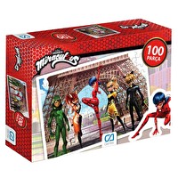 CA Games 100 Parça Miraculous Uğur Böceği ve Kara Kedi Puzzle CA.5002