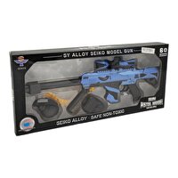 Farbu Oyuncak Yumuşak Boncuk Atan Metal Seiko Mavi Oyuncak Sniper Silah SY086A