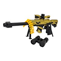Farbu Oyuncak Yumuşak Boncuk Atan Metal Seiko Sarı Oyuncak Sniper Silah SY086A