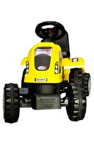 Micromax Sarı Pedallı Römorklu Traktör 01 015