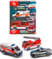 Dickie Toys  Polis İtfaiye Ambulans SOS Acil Durum Müdahale Araçları 203712015