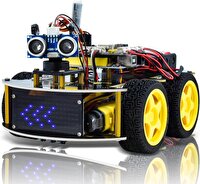Keyestudio 4WD Programlanabilir DIY Başlangıç Kiti Akıllı Araba Robotu B08276N3D9