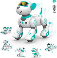 Stemtron Programlanabilir Uzaktan Kumandalı Turkuaz Robot Köpek B0BWDFP2JK