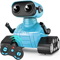 Playsheek Uzaktan Kumandalı Şarj Edilebilir Mavi Emo Oyuncak Robot B0CGCGFN29