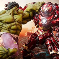 Sideshow Collectibles Marvel Comics Marvel’s Jade Giant Hulk vs Hulkbuster Maquette Figür Oyuncak 200571