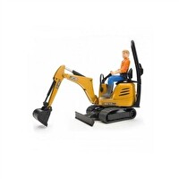 Bruder JCB Küçük Kepçe 8010 CTS ve İnşaat İşçisi B World BR62002