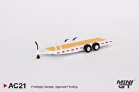 Mini GT Car Hauler Trailer Type C White Oyuncak Araba AC21