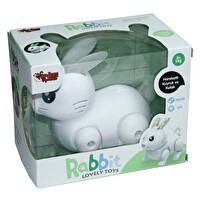 Vardem Müzikli Ve Işıklı Hareketli Zıp Zıp Tavşan Beyaz LZH-99777-1