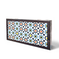 Biggdesign Yıldız Tavla Çizilmez Zeminli Mıknatıslı MDF Kasa 2 Kat Vernikli
