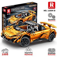 Reobrix Technic 11004-D 1/10 McLaren 675LT Spider Araba Kumanda&Motorlu Yaratıcı Yapı Blok Seti Building Blocks - 1886 Parça