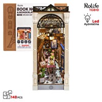 Rolife TGB10 Arcade Dating Kitap Köşesi Book Nook DIY Minyatür Maket Model Seti Mini Dollhouse 3D Ahşap Dekoratif Hobi Kiti