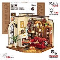 Rolife DG175 Catherine's Living Room DIY Minyatür Oturma Odası Maketi 3D Model Kit