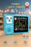 Torima Y5 İngilizce Sesli Erken Eğitim Çocuk Tableti 8" 112 Çift Taraflı Kartlı Mavi LCD Çizim Tahtası