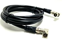 Electroon L Tipi F Konnektörlü Erkek Anten 1.5 Metre Siyah Fişli Kablo