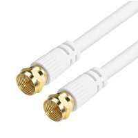 Mag Gold F Konnektörlü Full HD 4K 5 Metre Beyaz Anten Kablosu