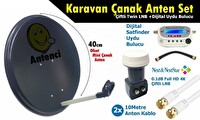 Antenci 40 CM Next Çiftli LNB + Karavan Çanak Anten Seti + Digital Uydu Bulucu