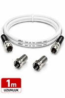 Uptech HD Uydu Anten Kablosu 1 Metre F Konnektörlü Full HD 4K TV Kablosu