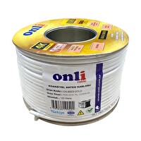 Onli Gold Seri RG6U6 100 Metre 80 Tel Beyaz Anten Kablosu Yerli Üretim