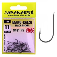 Japanese Maru Kaizu RV Karbon Çapraz Black Nickel 9491 Olta İğnesi No:15