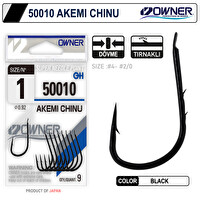 Owner 50010 Akemi Chinu Black Tırnaklı Olta İğnesi No:3