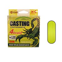 Captain Casting Pe 4 Kat Spin İp Misina 150 M Sarı - 0.20 MM