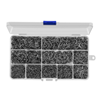 Valkyrie Kutulu Paslanmaz Karbon Çelik Halkalı Olta İğne Seti 3-12 Numara Balık Kancası - 2000 Adet