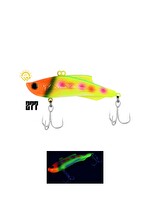 Fujin Wild Vibe 80 MM 27 GR Sinking Vibrasyon Jig Yem UV Sunset Neon