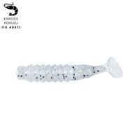 Argeus Karides Kokulu Fishack 1.5G 45MM Silikon Kurt Yem Simli Beyaz - 10 Adet