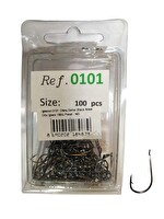 İğnesan 0101 Chinu Serisi Black Nikel Olta İğnesi 100'lü Paket - NO-1