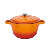 Lava New Heritage Serisi 24 CM Döküm Döküm Demir Kapak Yuvarlak Turuncu Tencere LV Y TC3 24 YK3 O