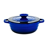 Lava Experience Serisi 28 CM Yuvarlak Döküm Demir Kapak Mavi Tencere LV Y TC6 28 YK6 B