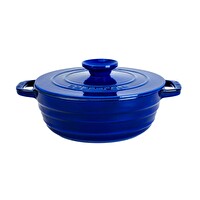 Lava Experience Majolik Serisi 28 CM Çap Demir Kapak Döküm Mavi Yuvarlak Tencere LV Y TC6 28 EXP YK6 B