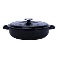 Lava New Heritage Serisi Çok Amaçlı 28 CM Siyah Döküm Yuvarlak Yayvan Tencere LV Y ST3 28 YK3 BL